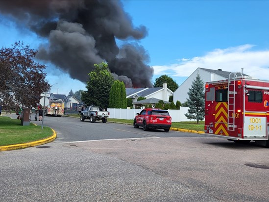 Incendie en cours à Dolbeau-Mistassini