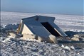 Des cabanes prisonnières des glaces du lac Saint-Jean